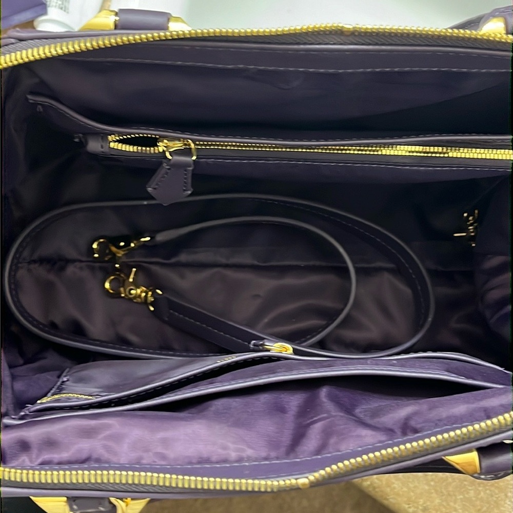 EUC Zac Posen Passport Plum Purse/Handbag Exclusive for Delta Airlines